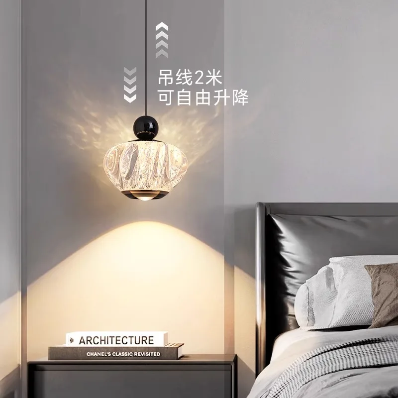 Lustre de cabeceira de espectro completo, entrada simples e moderna pode levantar lustre