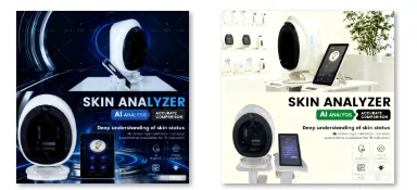 3D Huiddiagnose Systeem 36 Miljoen Pixels Gezichtsanalysemachine X5 AI Huidvochtdetectie Analyzer Salon Gebruik Apparaat CE