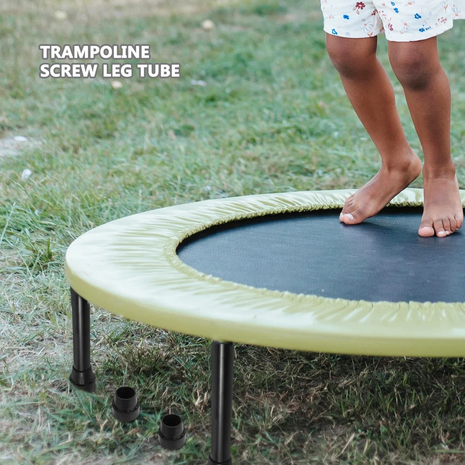 10 szt. Nakładek antypoślizgowych na nogi trampoliny okrągłej, zamienne końcówki na nogi mini trampoliny, osłonki na rury ze stali nierdzewnej