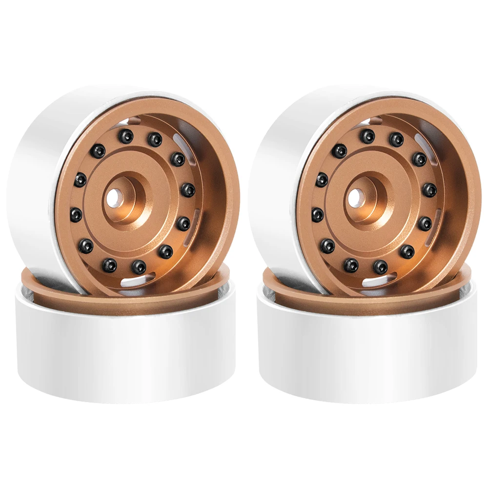 4 simulated 1.45-inch metal wheels, suitable for 1/24 Axial SCX24 FCX24 1/18 TRX4M Redcat Ascent-18 upgrade parts.