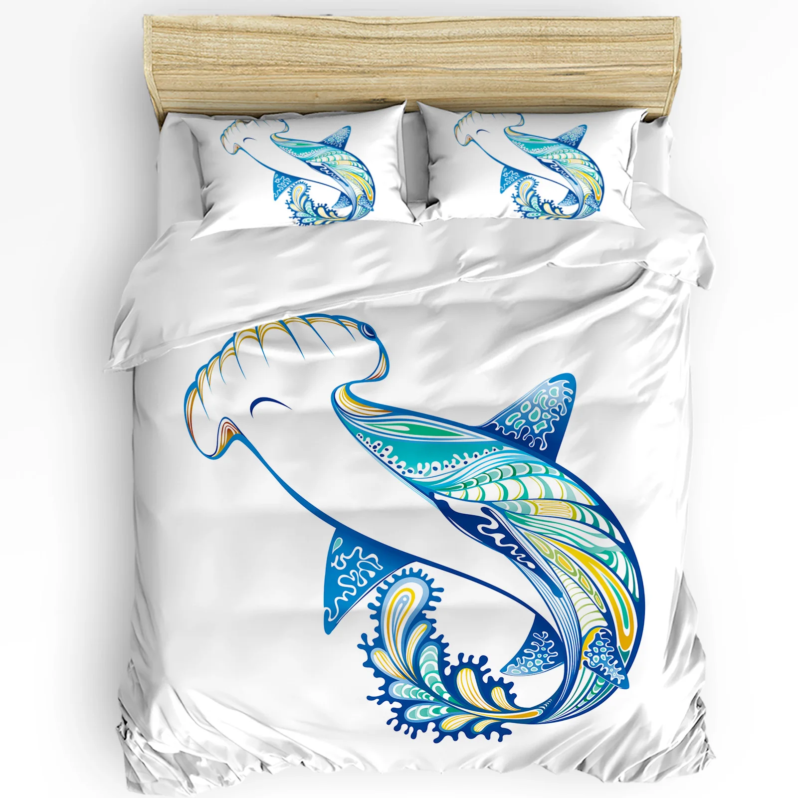 

Blue Whale Bedding Set 3pcs Boys Girls Duvet Cover Pillowcase Kids Adult Quilt Cover Double Bed Set Home Textile