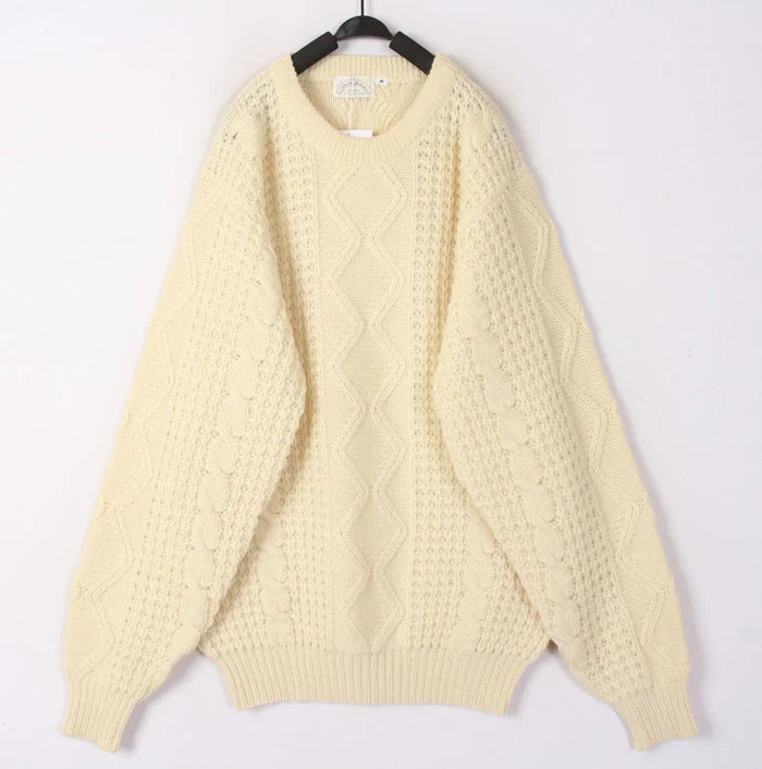 

Винтажный женский вязаный шерстяной кардиган с узором «боб» и 3D-цветами, свободный крой, утолщенный, для осени и зимы