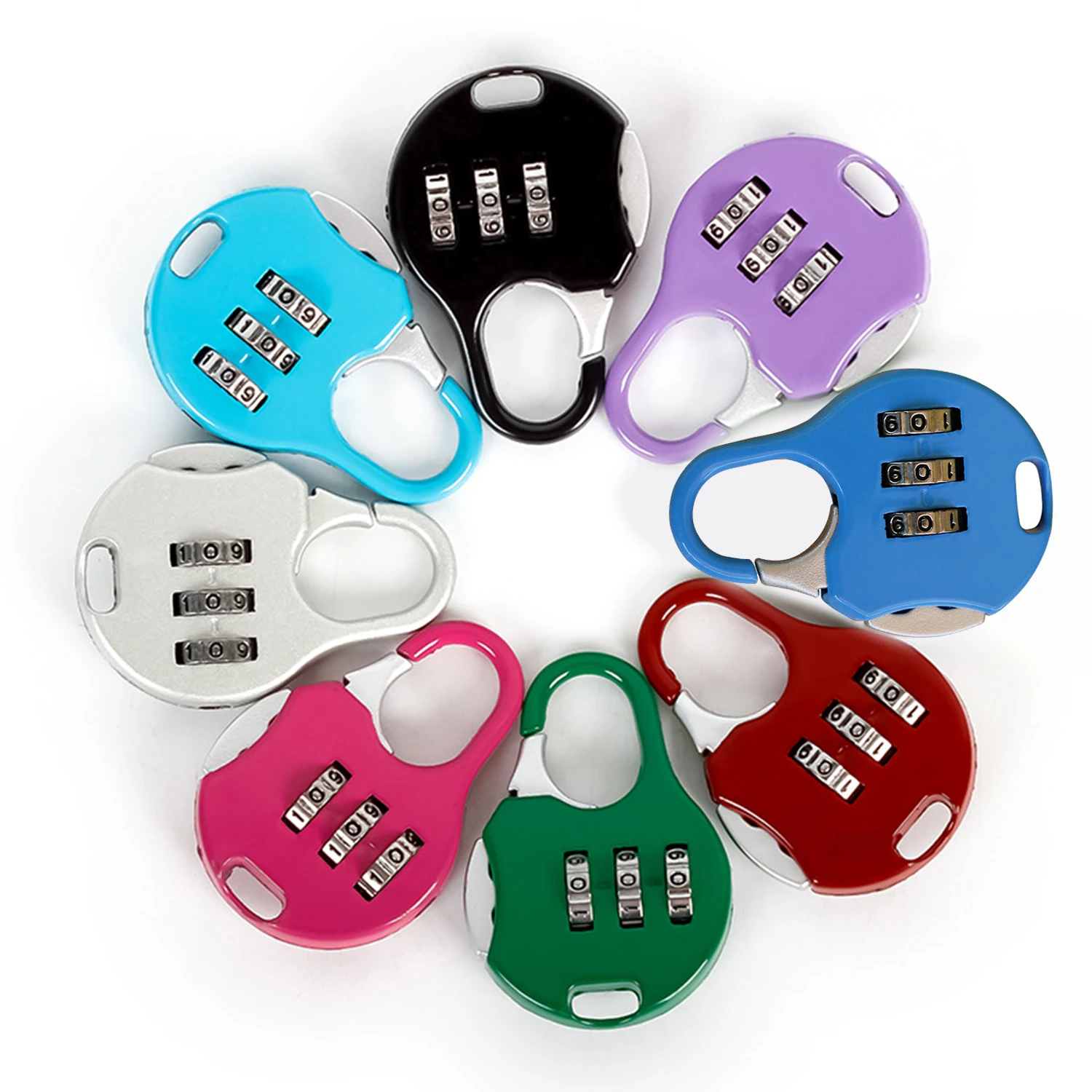 1PCS Color Mini Password Padlock Trolley Case Password Lock Student Dormitory Cabinet Password Lock Backpack Zipper Lock