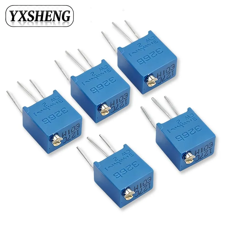 5PCS 3266W 1K 2K 5K 10K 20K 50K 100K 200K 500K 1MΩ Multiturn Trimmer Potentiometer 3266 Adjustable Precision Potentiometer