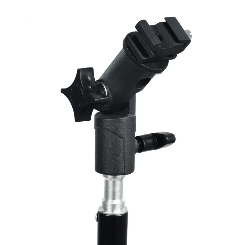 Professional Universal E Type Camera Flash Speedlite Mount Swivel Light Stand Bracket with Umbrella Holder for Canon Nikon