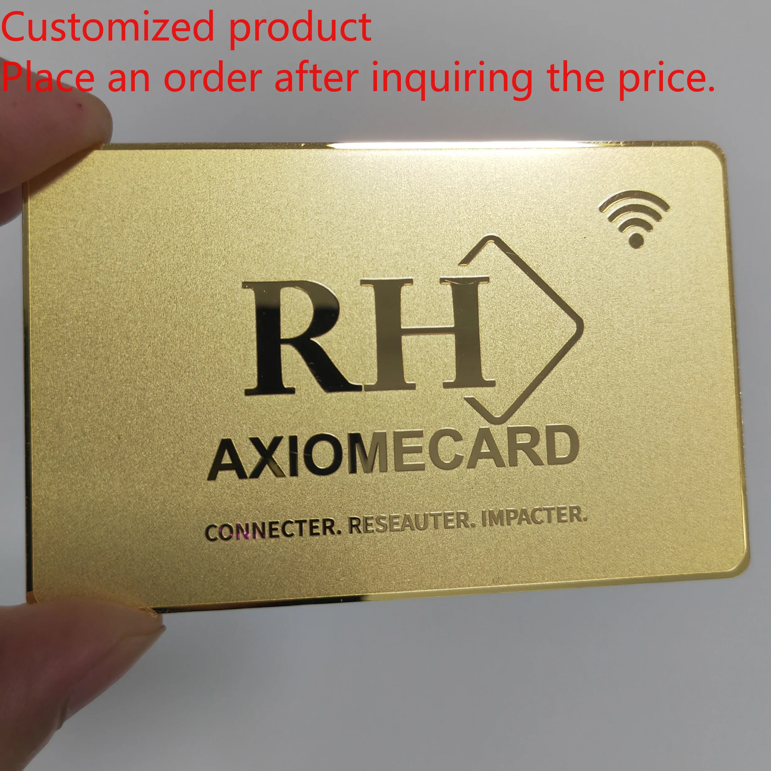 

Customized query High Quality Customize Logo Luxury Stainless Steel Smart Nfc Chip Vip Metal Business Cards Mirror Gold Finish