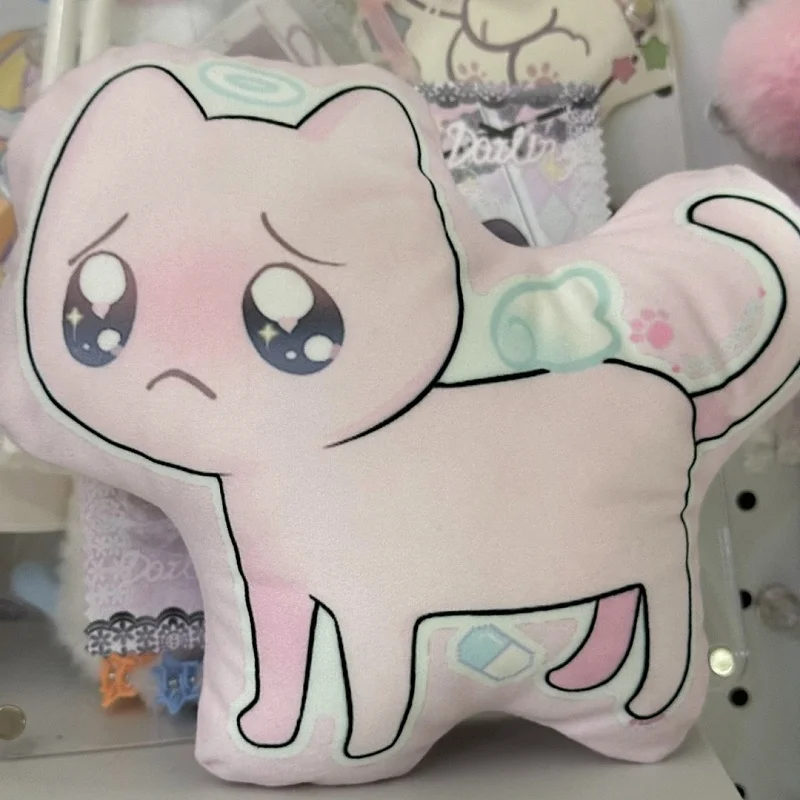 

Needy Girl Overdose Cute Angel Producer Cat Anime Game Pillow Toy Rain Cos Prop Japanese Cute Plush Doll