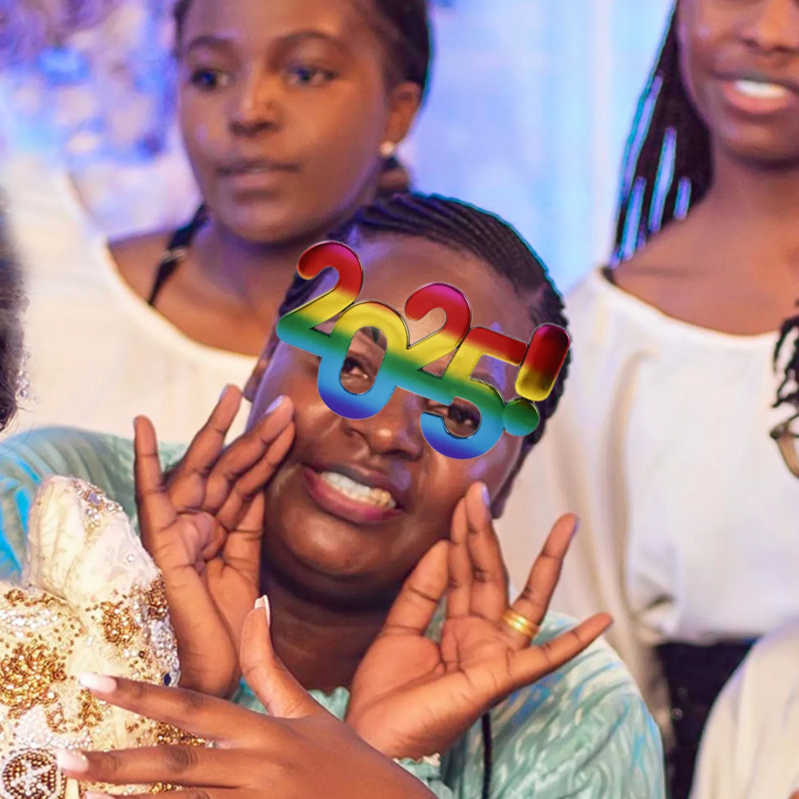 Lightweight 2025 Party Glasses Plastic New Year Eve Celebration Eyewear Creative Photo Props Party Accessories