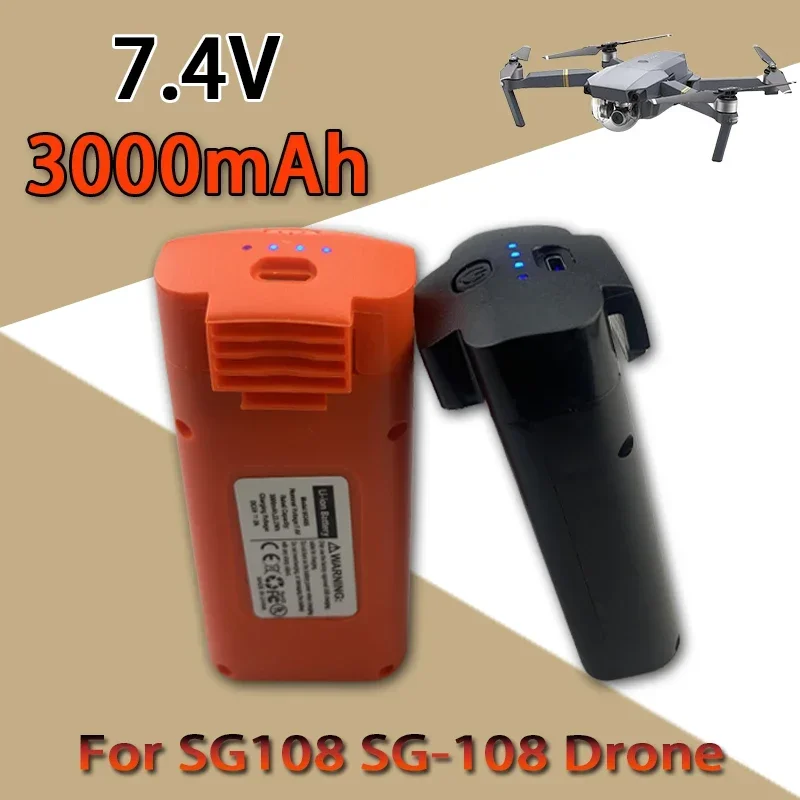 3000mAh 7.4V RC Batterij Voor SG108 SG-108 Drone Quadcopter Onderdelen Opladen Vervanging Drone eable Li-polymeer Batterij