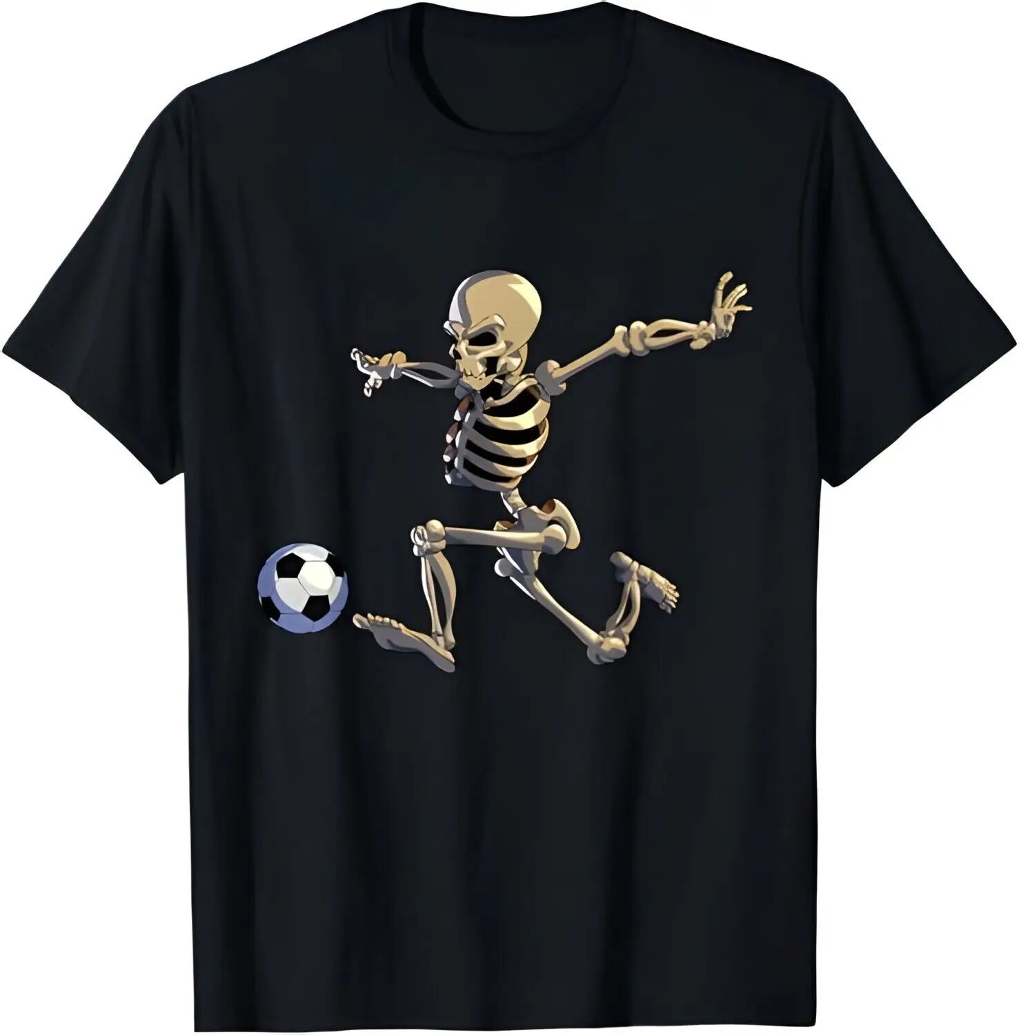 Soccer Skeleton Halloween Men Boys Soccer Player Halloween T-Shirt