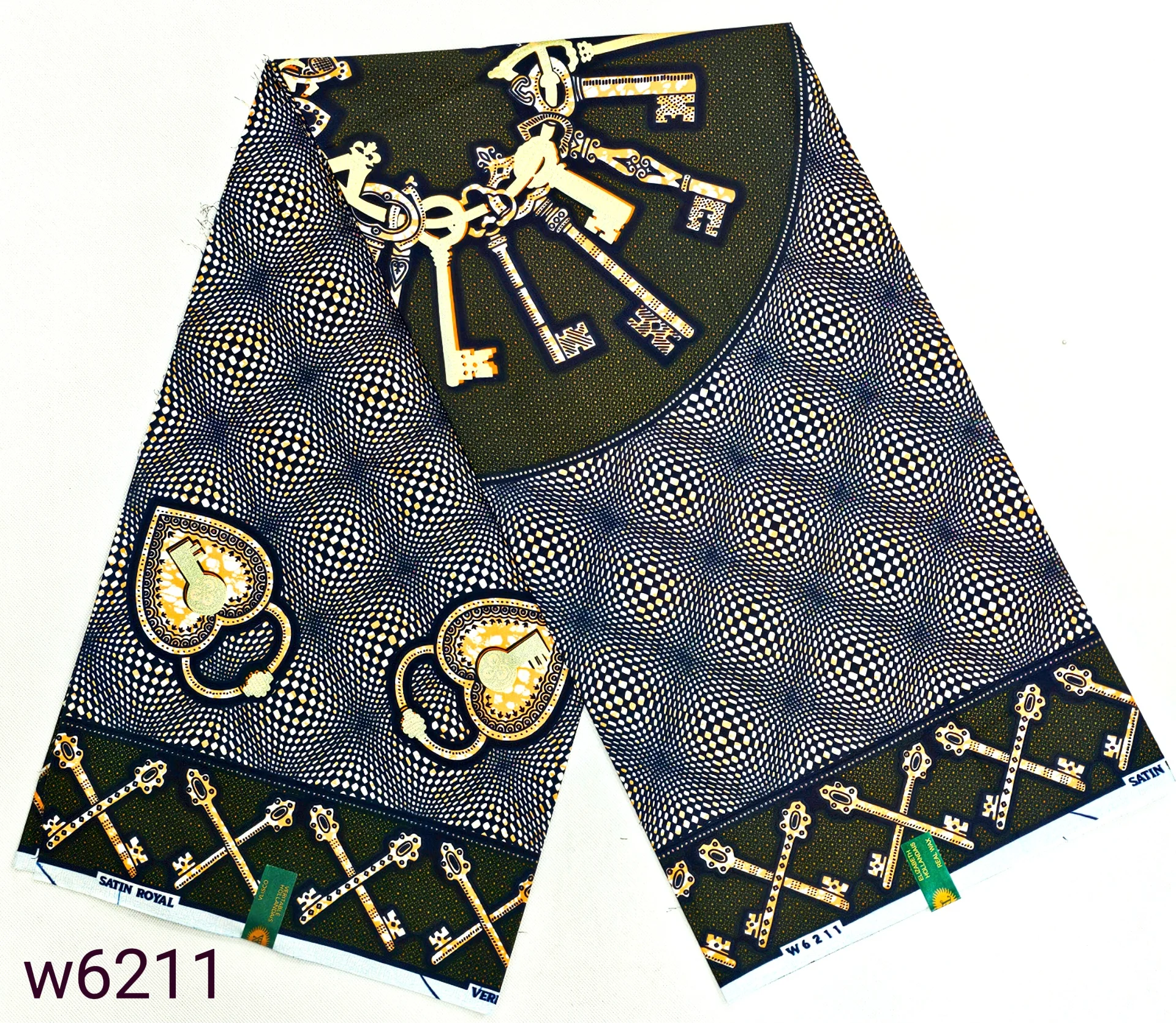 ผ้าฮอลแลนด์แท้ ลายพิมพ์แอฟริกัน ซุปเปอร์ 6 หลา ผ้าฝ้ายแท้ 100% ผ้าฮอลแลนด์แท้ ลายพิมพ์ใหม่ ปี 2025 สำหรับตัดชุด