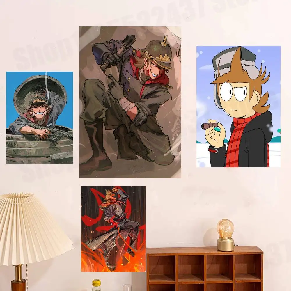 

Tord Cartoon E-Eddsworld-D Poster For Wall Prints for Living Room Bedroom Office Home Decoration Gift