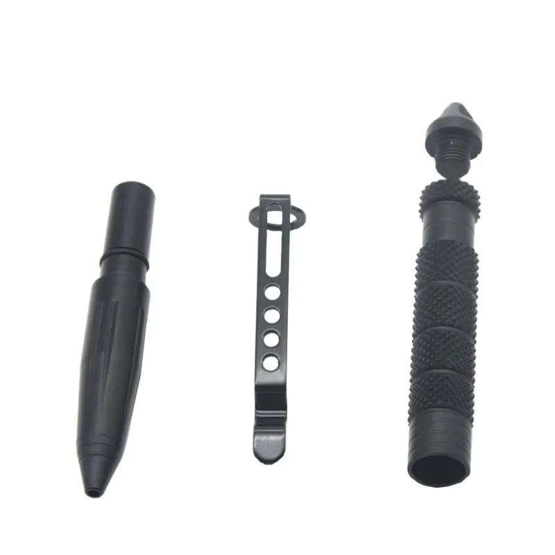 2 Stuks Defensie Tactische Pen Luchtvaart Aluminium Anti-Slip Militaire Tactische Pen Glazen Breker Pennen Selfe Defensie Edc Outdoor Tools