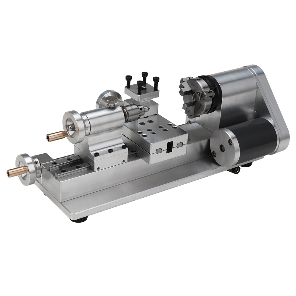 DIY Mini Lathe Multifunctional Household Woodworking Small Lathe Portable Desktop Micro Lathe 24V 80W for DIY Wood Processing