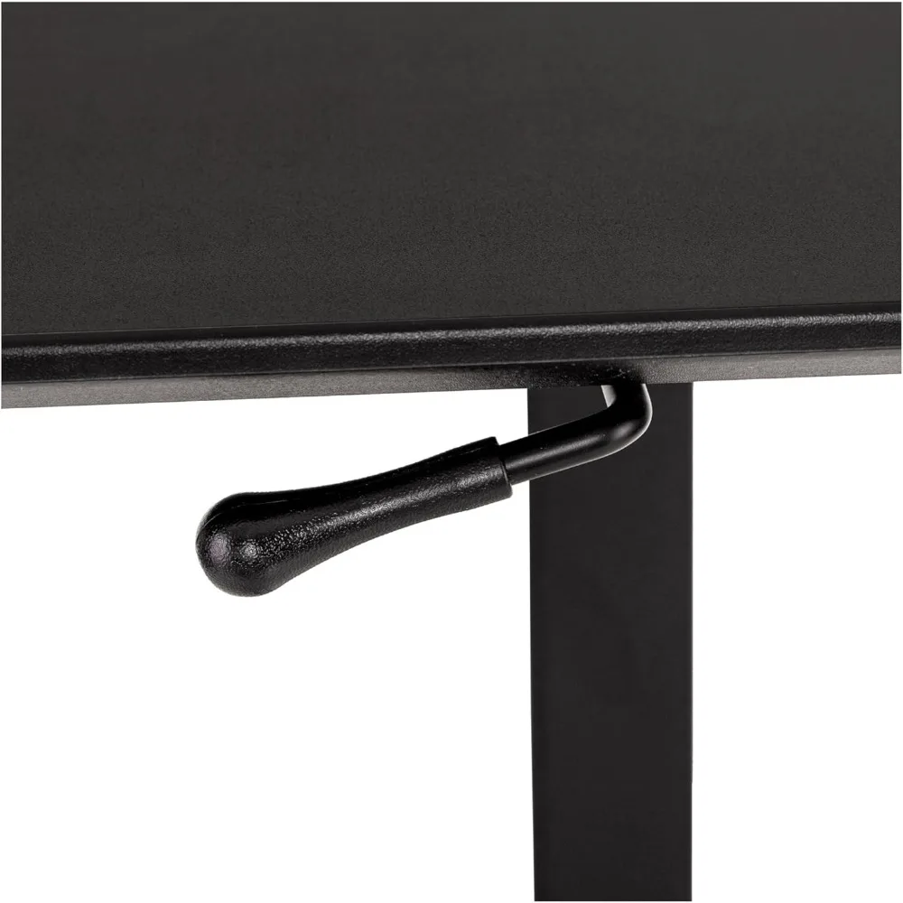 Airlift Height Adjustable Pneumatic Laptop Sit Stand Desk Mobile Rolling Cart, Computer Workstation