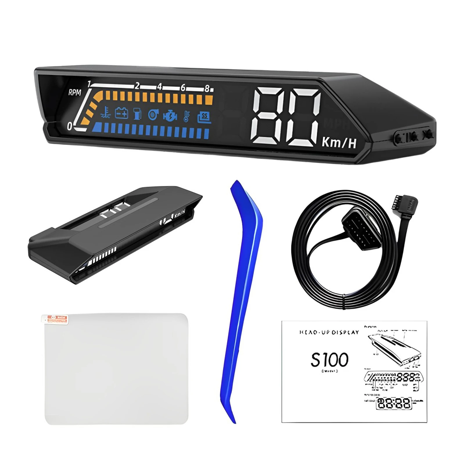 

ABS OBD Gauge Display Hud Head Up Display HUD Multifunctional Smart Gauge Heads Up Display For Car