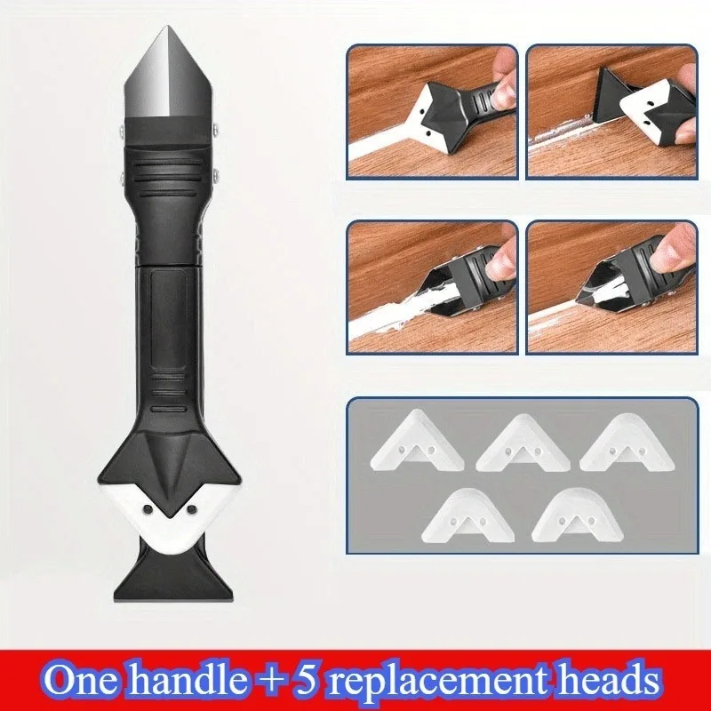 6-piece pointed joint filling and repair tools with interchangeable sealing gaskets, for sealing and glue removal