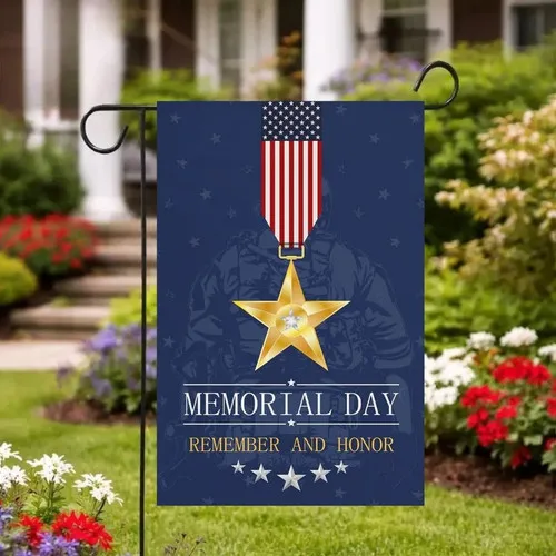 Memorial Day Garden Flag,Celebration Patriotism Decorative Yard Flag ZZY