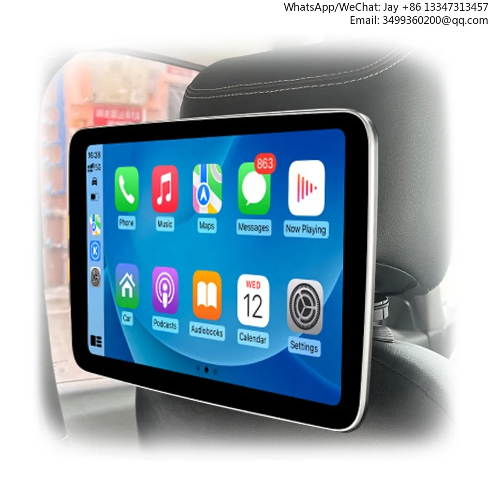 

2026 Универсальный автомобильный медиаплеер Jmance 9 дюймов для подголовника с Wi-Fi, 4-ядерный, для такси, рекламный, навигатор, со встроенным GPS, DSP, RGB