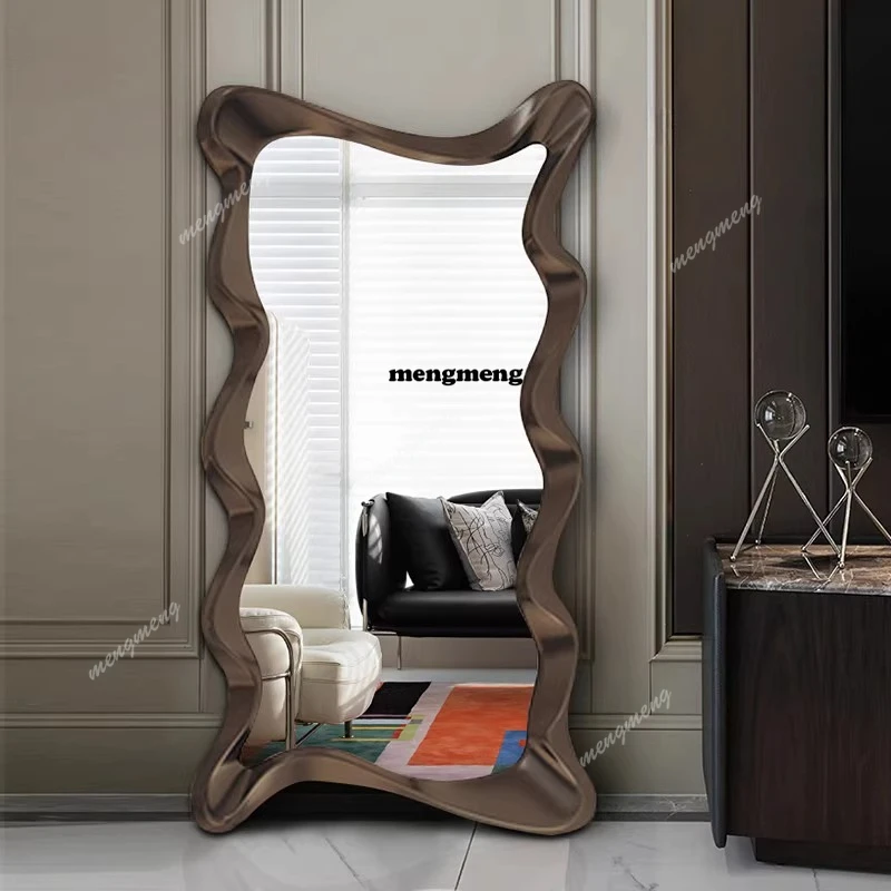 Wooden Ornaments Makeup Compact Design Specchio Da Parete Room Decoration modern Bathroom Decorative Mirrors Full Body Vintage