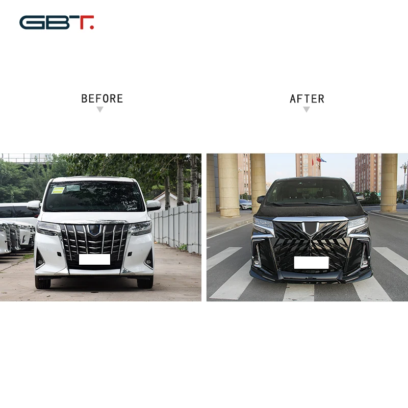 GBT Modification Part car kit for to yo ta alphard 30 facelift wald bodykit include grille for alphard bodykit