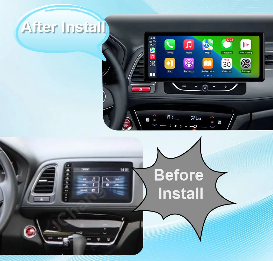 GPS Bluetooth WiFi DSP IPS HD Touch Screen Android 16 12.3 Inch Car Stereo for Honda HR-V HRV Vezel 2013-2020 Wireless CarPlay