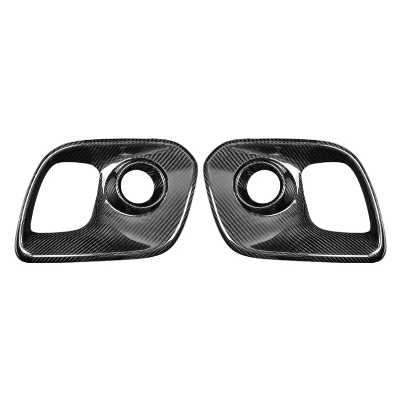 Carbon Fiber Real Fog Lamp Cover Overlay Exterior Accessories Decoration Protection