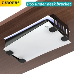 Under Desk Holder Stand for PS5 Disc&Digital Console Stealth Horizontal Mount Support Bracket Organizer Fast Delivery