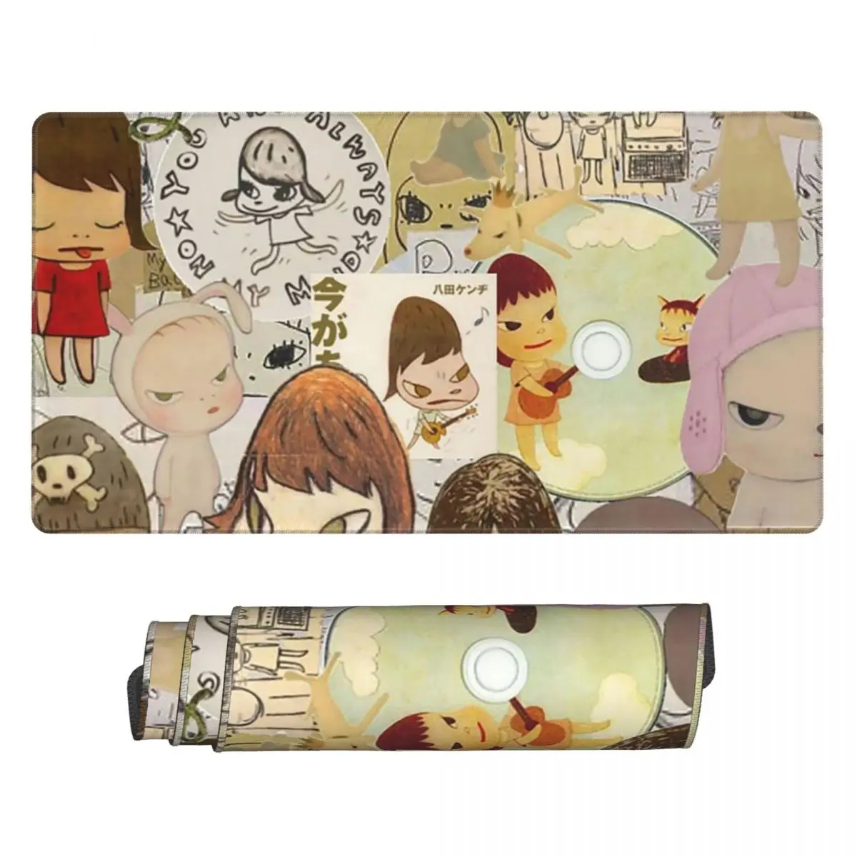 

Большой коврик для мыши Yoshitomo Nara, коврик для геймеров, для ПК и ноутбуков, коврик для клавиатуры, компьютерный игровой коврик, офисные аксессуары, настольный коврик