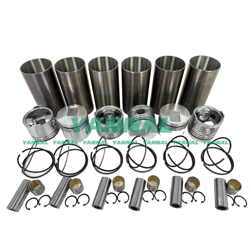 Stock complete Cylinder Liner Kit Suitable For Mitsubishi S6S Engine Parts