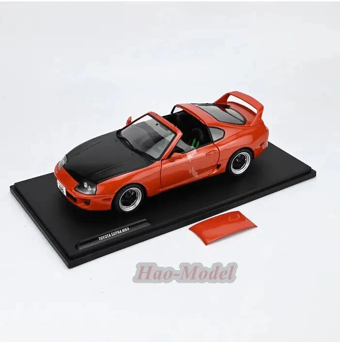 Solido 1/18 For TOYOTA SUPRA MK4 A80 Alloy Diecast Model Car Simulation Toys Boys Birthday Gifts Hobby Display Ornaments Orange