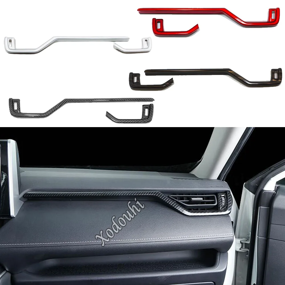 

For Toyota RAV4 2019 2020 2021 2022 2023 Sticker Air Conditioner Vent Outlet Glove Box Garnish Cover Decoration Frame Trim 2PCs