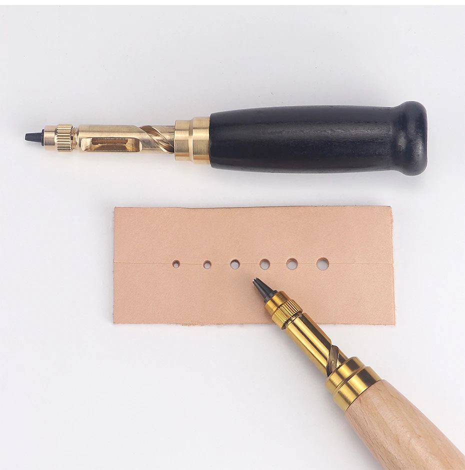 1 Satz japanischer Schraub stempel Werkzeugs atz Locher für Armband Leder Stoff | DIY automatische Locher Cutter Leder Bastel werkzeug – Detail 3
