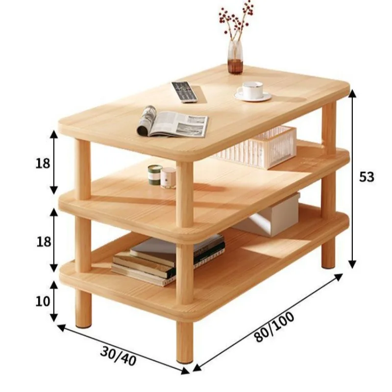 Living Room Small Table Sofa Small Coffee Table Household Sofa Side Bedroom Bedside Table Shelf