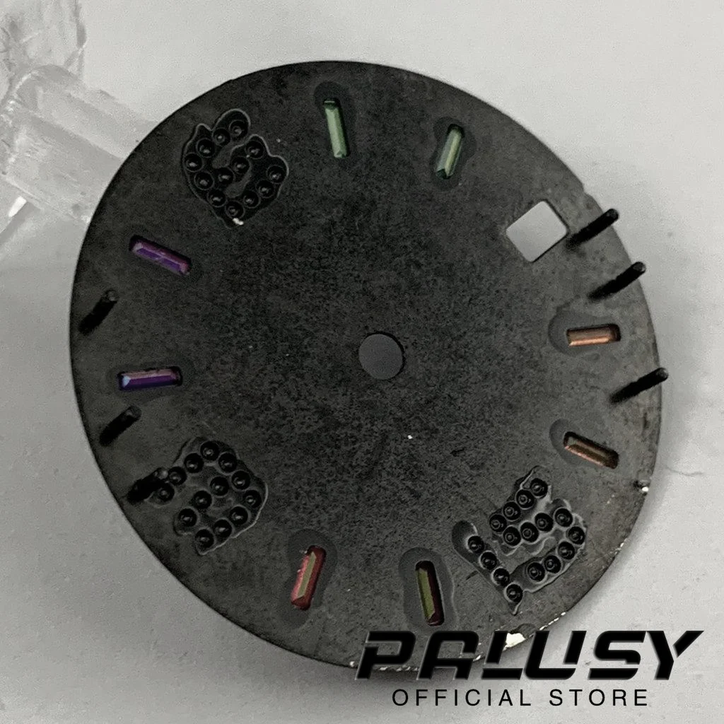 28,5mm nh35 schwarz weiß blau grün Zifferblatt für nh35a 4 r35 Uhrwerk oben Zifferblatt Ersatzteile