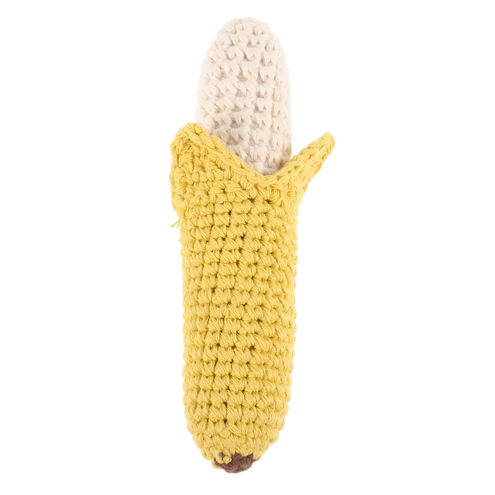 Adorable For Babies Teething Wrist Newborn Grasping Banana Shaped Infant Crochet Soft Cotton Baby Wrist Travel Portable Toddler