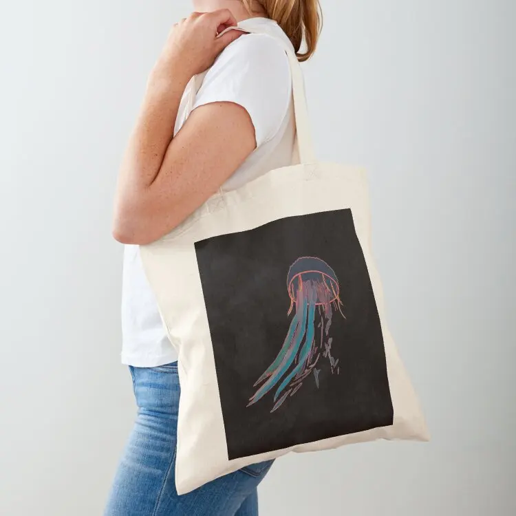 

Jellyfish (small / black background) Tote Bag shopping bag canvas shopping bag eco folding Cloth bags