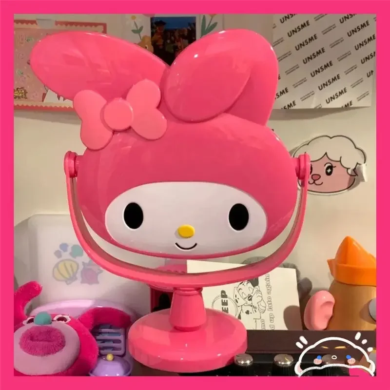 

Kawaii Sanrio My Melody Mirror Cartoon Anime Bedroom Dressing Table Office Desktop Flip Makeup Mirror Girls Holiday Gift Toys