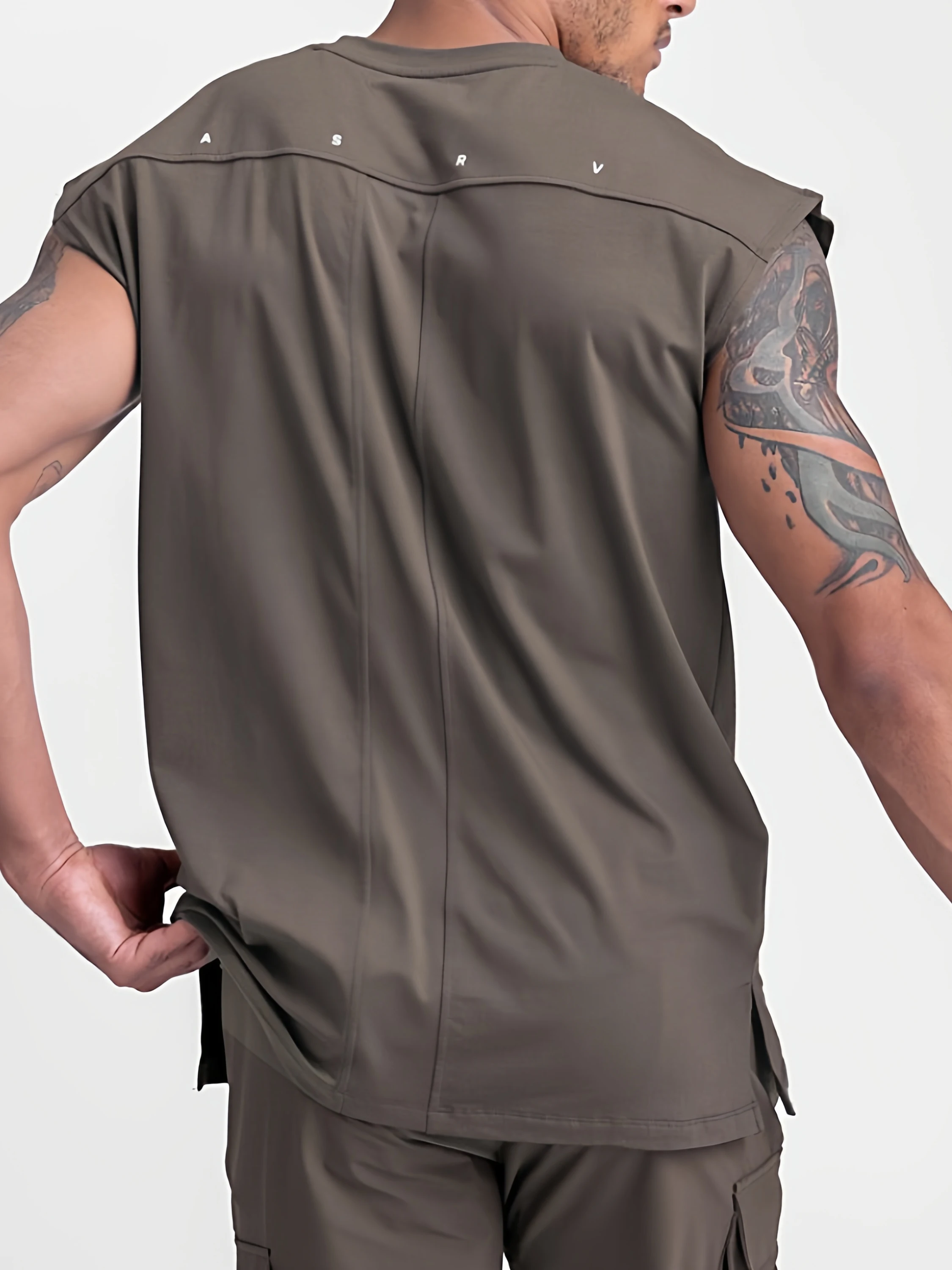 ASRV2026 Men's Sleeveless Vest Summer American Sports Loose Shoulder Vest Trendy Sweat Absorbent Breathable Top Casual Style