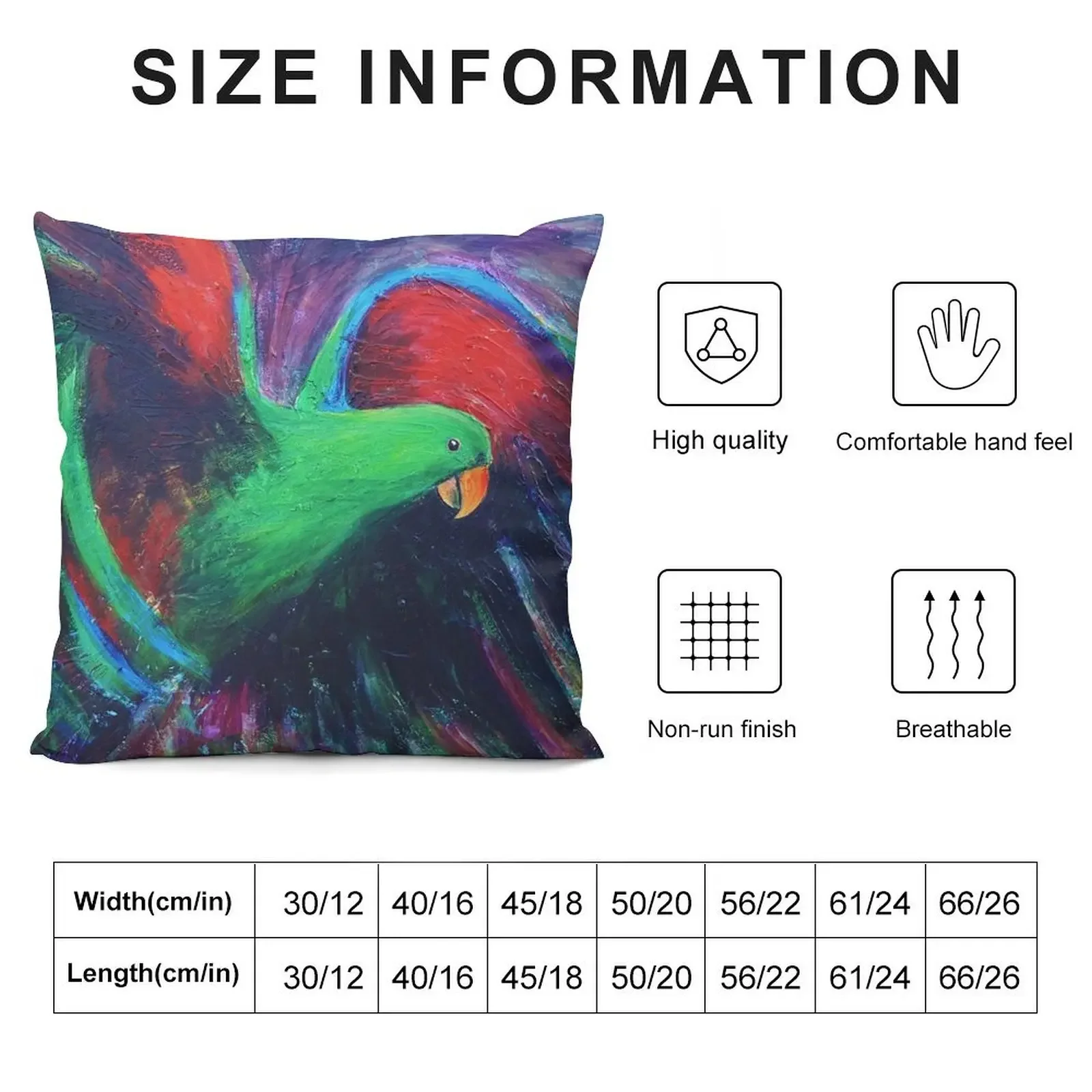 Eclectus parrot Throw Pillow Cushions Cover Cushions For Sofa Rectangular Cushion Cover pillow