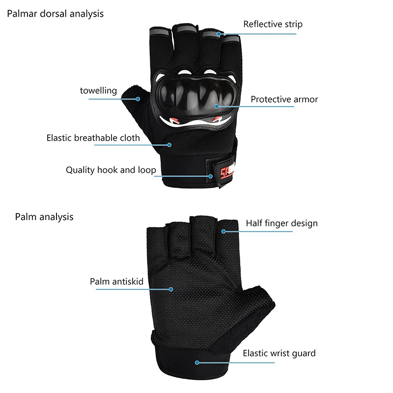 Motorcycle Gloves Outdoor Sports Breathable Non-slip Long Finger Half Finger Touch Screen Protective Riding Gloves