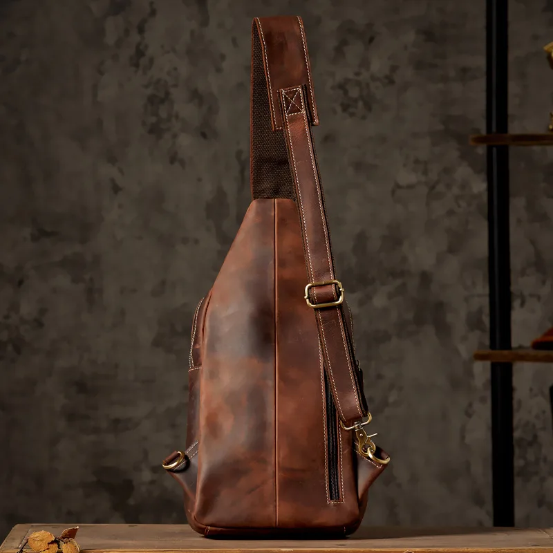 Luxe Originele Design Multifunctionele Borsttas Mannen Waterdichte Mannelijke Schouder Cross Tassen Echt Lederen Outdoor Motocycle Backbag