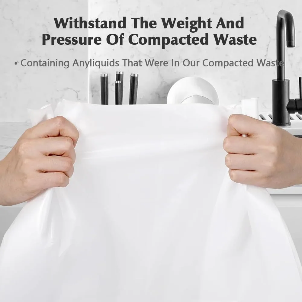 أكياس ضاغطة القمامة المقاومة للتسرب، 60 عبوة من مضغوطات الأدراج المستطيلة مقاس 15 بوصة للمطبخ #3