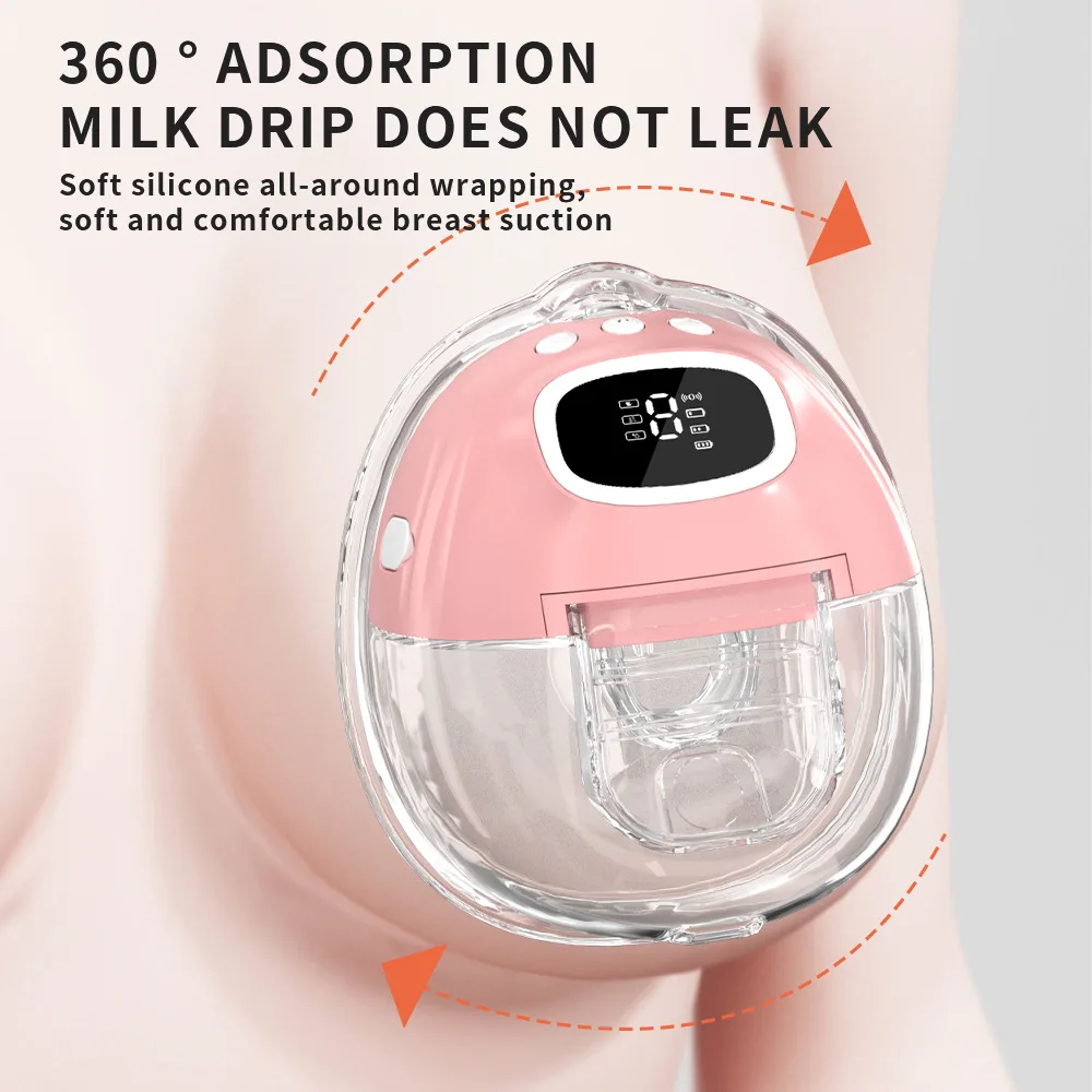 Hands-Free Wearable Electric Breast Pump Ultra Quiet Portable Nursing Pump with Massage Mode Bluetooth App Remote Breastfeeding