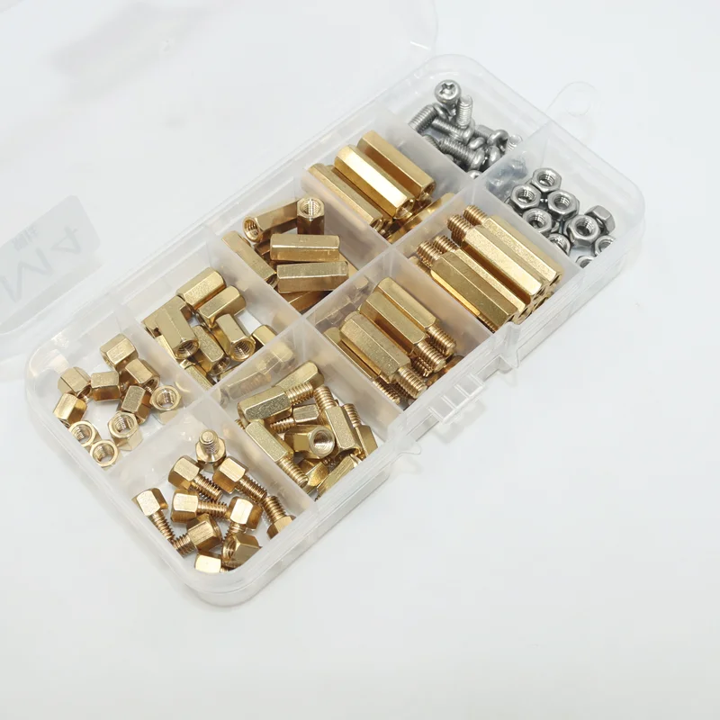 Brass Standoffs Screws Nut Kit M2 M2.5 M3 M4 Male Female PCB Motherboard Copper Hex Standoff Spacer for DIY Electronic Circuit