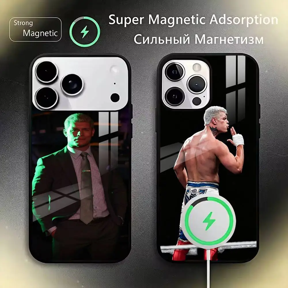 

Cody Rhodes Phone Case For iPhone17,16,15,14,13,12,11 Plus,Pro Magnetic with Magsafe Wireless Charging