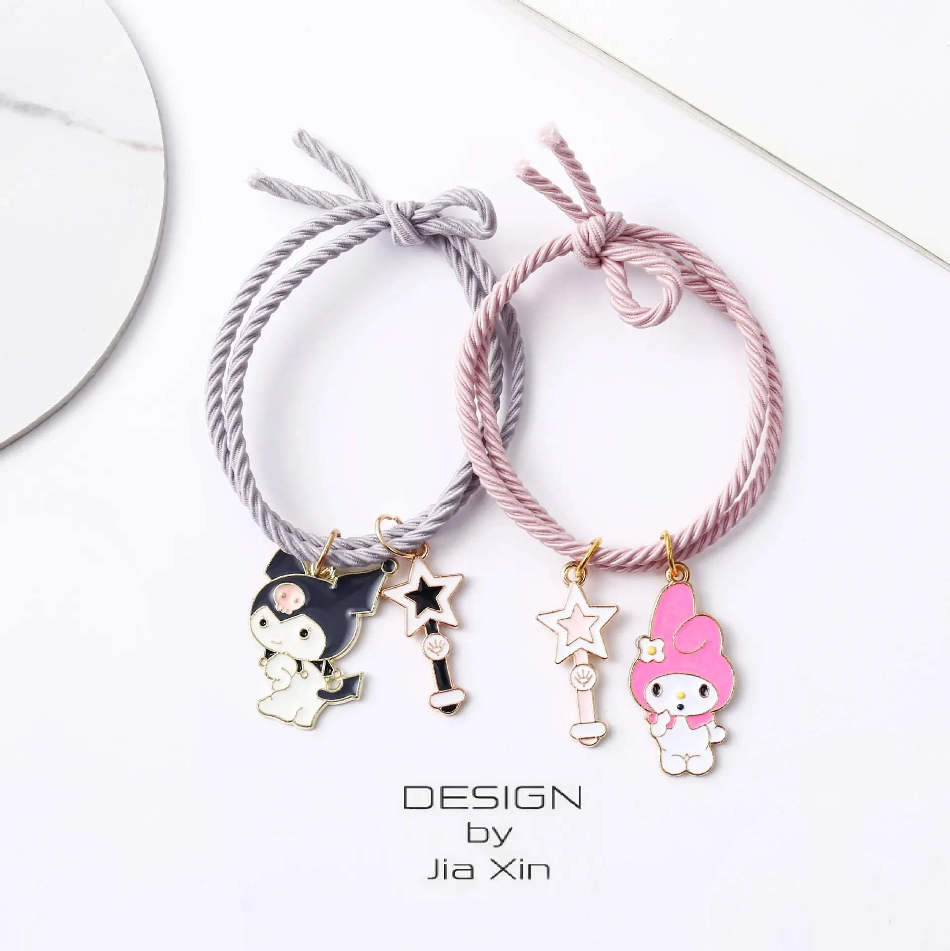 Sanrio Anime My Melody Kuromi Cute Cartoon Couple Bracelet Hand Men Women Gift Girls Kawaii Rubber Band Gifts Toys