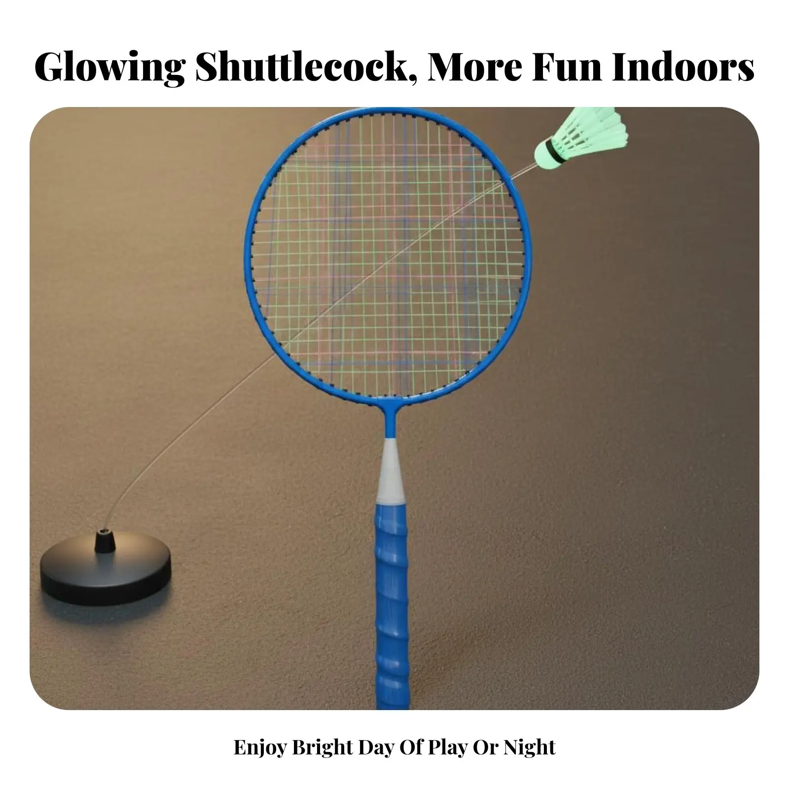 

Bounce Badminton Practice Tool Luminous-up-in-the-Dark Badminton Bounce Practice Tool Sports Equipment Portable for Children