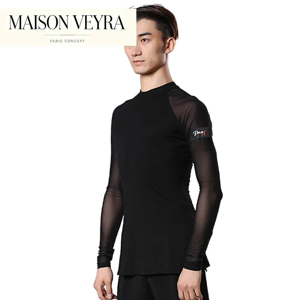 t-shirt-de-danse-jazz-pour-homme-noir-a-manches-raglan-longues-en-maille-col-rond-pour-entrainement-et-performance-danse-latine-et-pole-dance