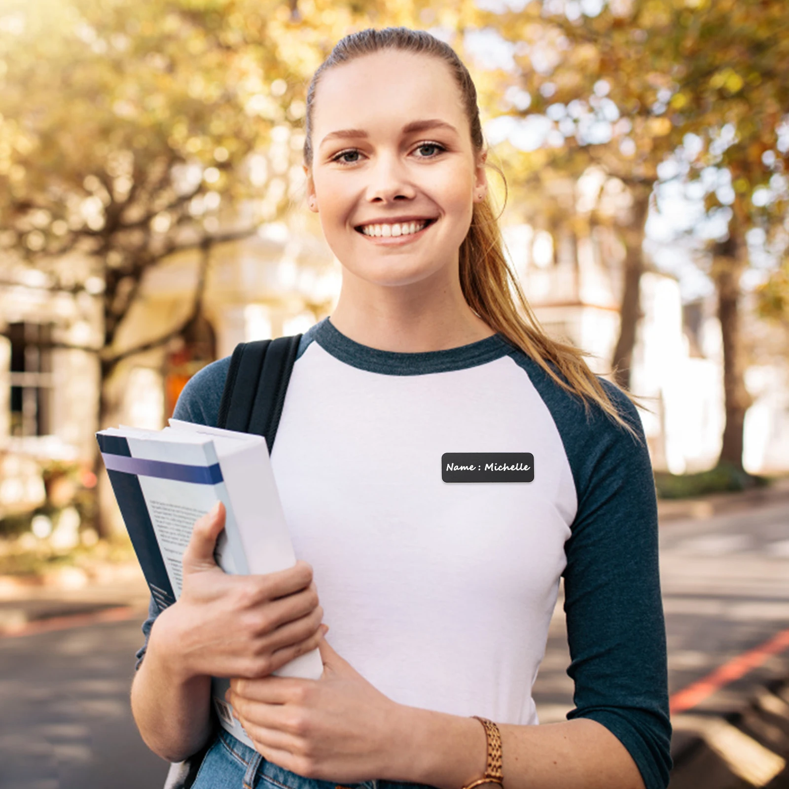 

DIY Name Tags Blank Name Badges PVC Material Personal Identification Students Employees Coffee Shop Use School Supplies Square